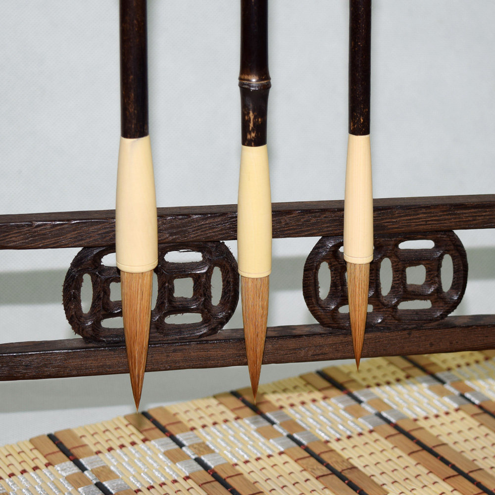 323年周虎臣毛笔清心精品礼盒狼毫大楷中楷礼品毛笔