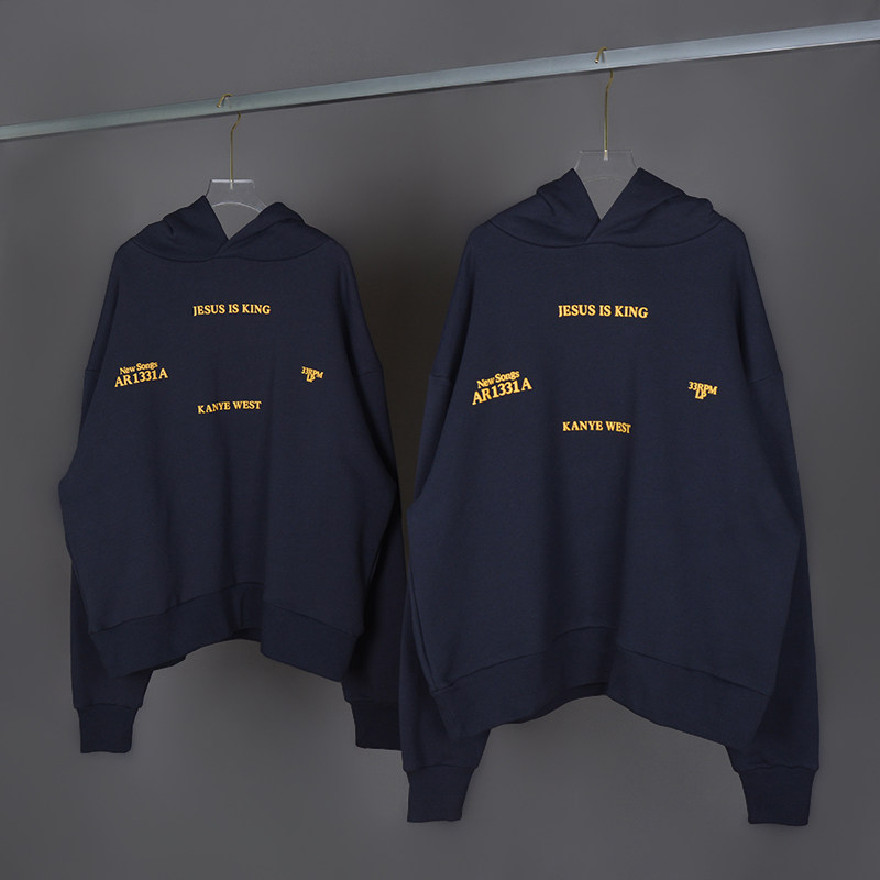 cpfmkanyewest侃爷jesusisking标语连帽卫衣卫衣