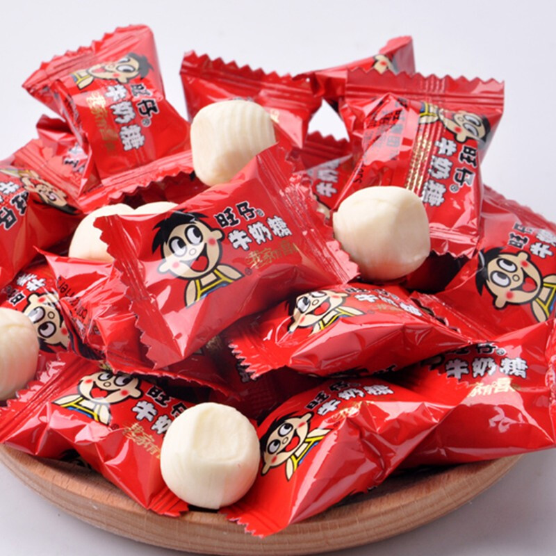 旺仔牛奶糖15g*10袋 旺旺软糖结婚庆典喜糖果零食小包装散装批发 - 麦