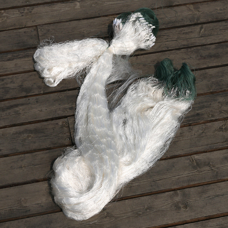 尼龙线渔网粘网三层沉网尼龙加粗手工鱼网耐用鲫鱼捕鱼网大鱼丝网