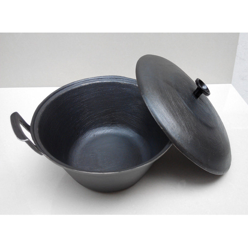 【炖锅】火锅干锅汤锅炖锅平底炒菜锅生铸铁老式铁锅无涂层电