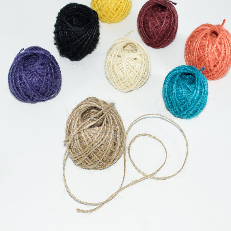 彩色麻绳手工辅料照片墙用绳子天然原色吊牌点心包装盒