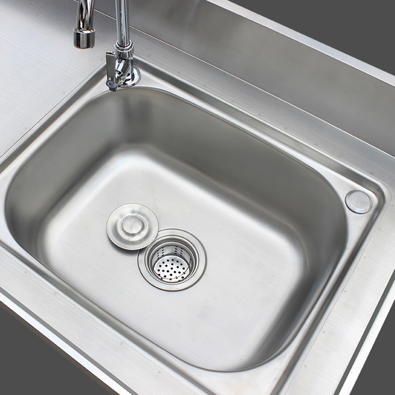 厨房简易不锈钢水槽单盆洗碗池洗菜菜盆洗手盆支架水槽套餐