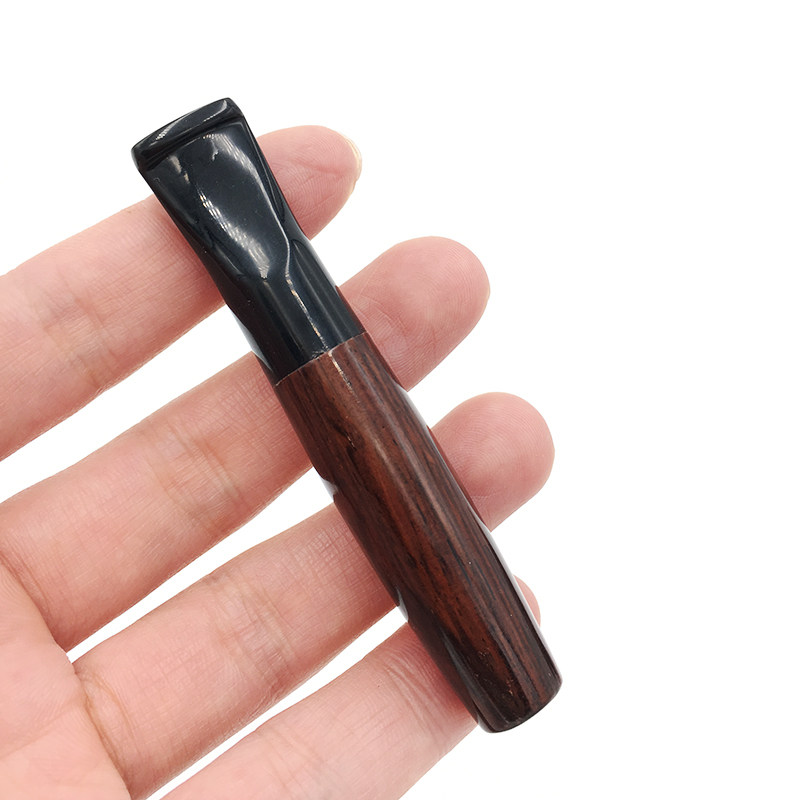 烟嘴实木楠木香菸换芯活性炭便携过滤石楠木环型烟嘴