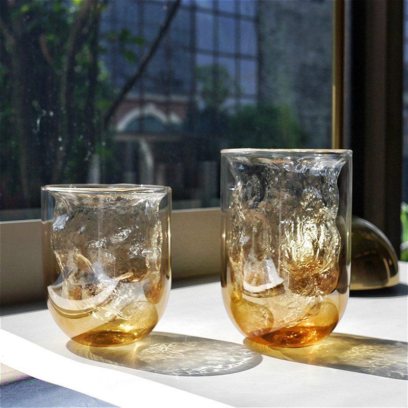 现货意大利seletti星空吹制耐热水杯中空玻璃流星礼物玻璃杯