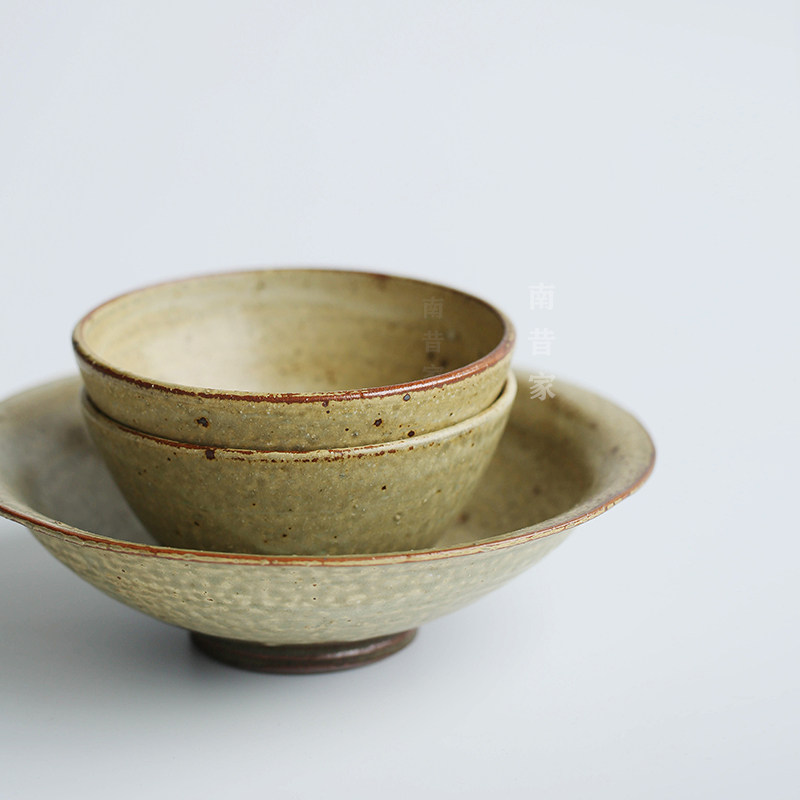 南昔家手工粗陶餐具日式陶瓷瓷碗复古古风老式碗