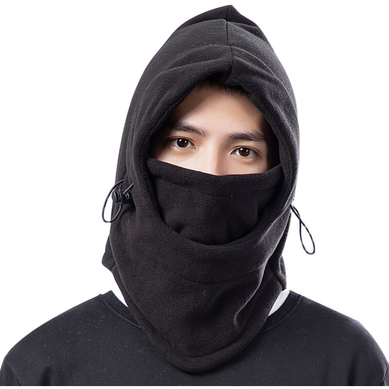 防风帽子防寒抓绒头套滑雪保暖护耳骑行面罩防风