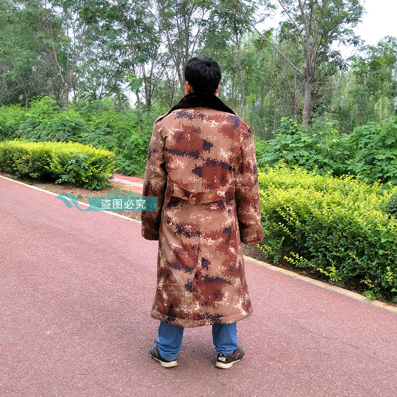 羊皮军大衣87式军大衣皮毛一体荒漠迷彩羊毛大衣加厚保暖棉大衣男