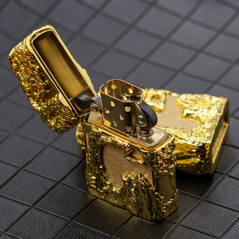 正品zippo打火机金鹰盔甲zppo芝宝复古正版男士zippo