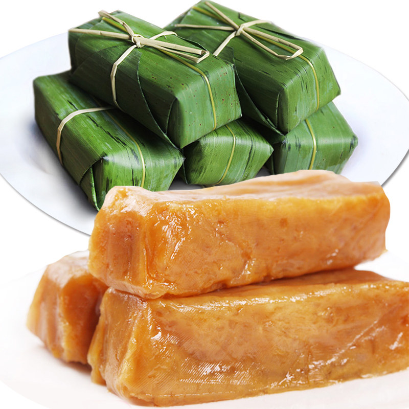 四川特产宜宾查氏竹叶小黄手工糯米糍粑富油传统中式糕点