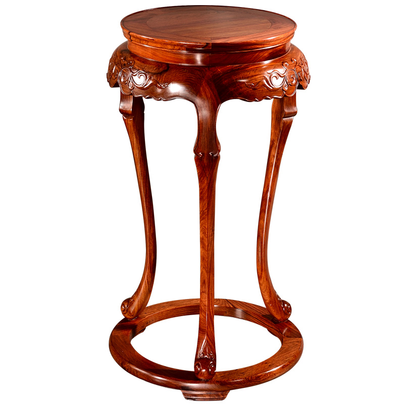 红木花架家用客厅室内落地缅甸酸枝中式盆景花架