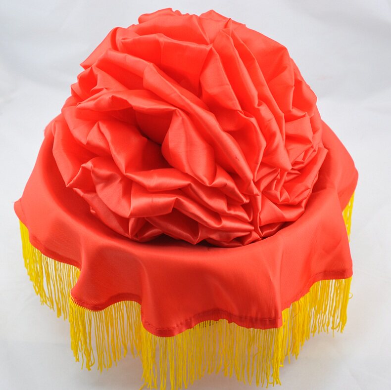 彩球开业剪彩用品红色花球当兵参军大红花婚车节庆布艺用品