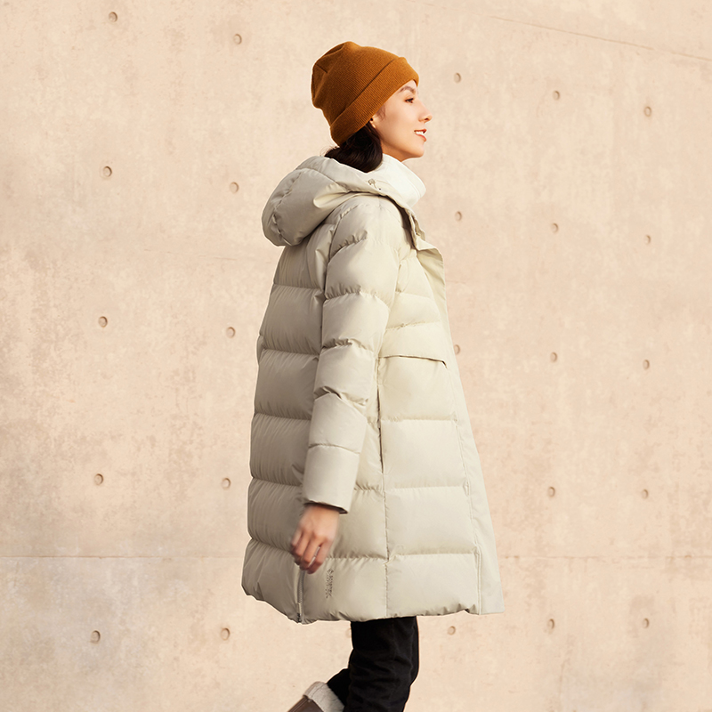 aigle羽绒服户外加厚中长鹅绒艾高白鹅绒保暖防风羽绒衣