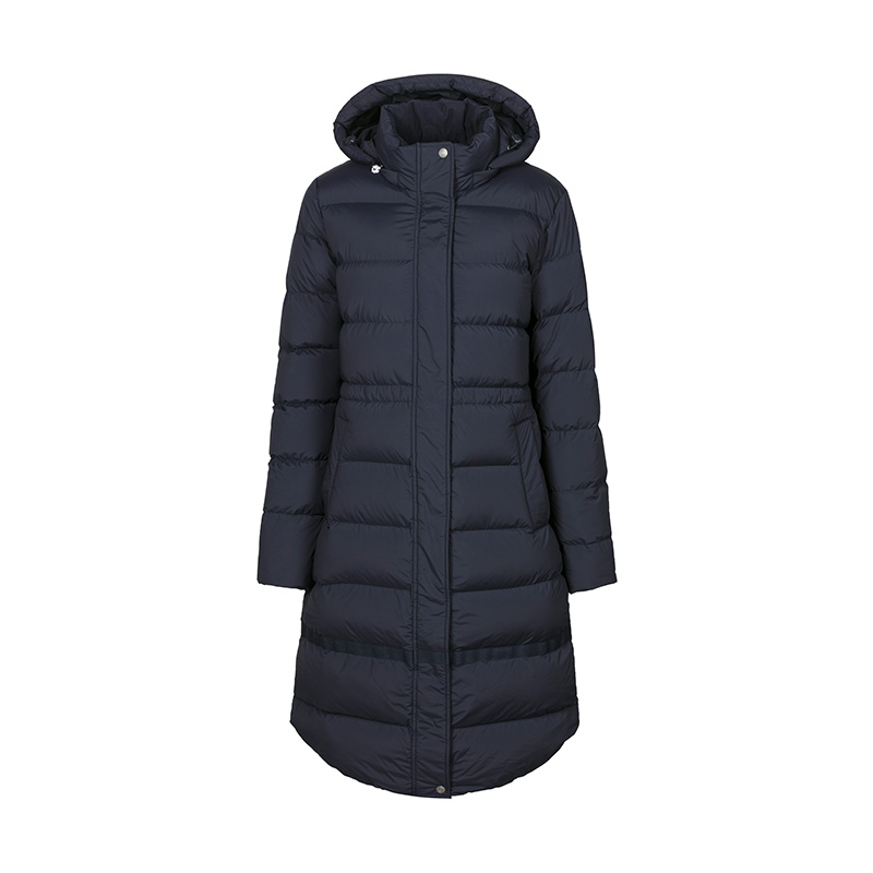 aigle艾高秋冬jersey女防泼水可拆卸帽兜长款保暖中量羽绒服