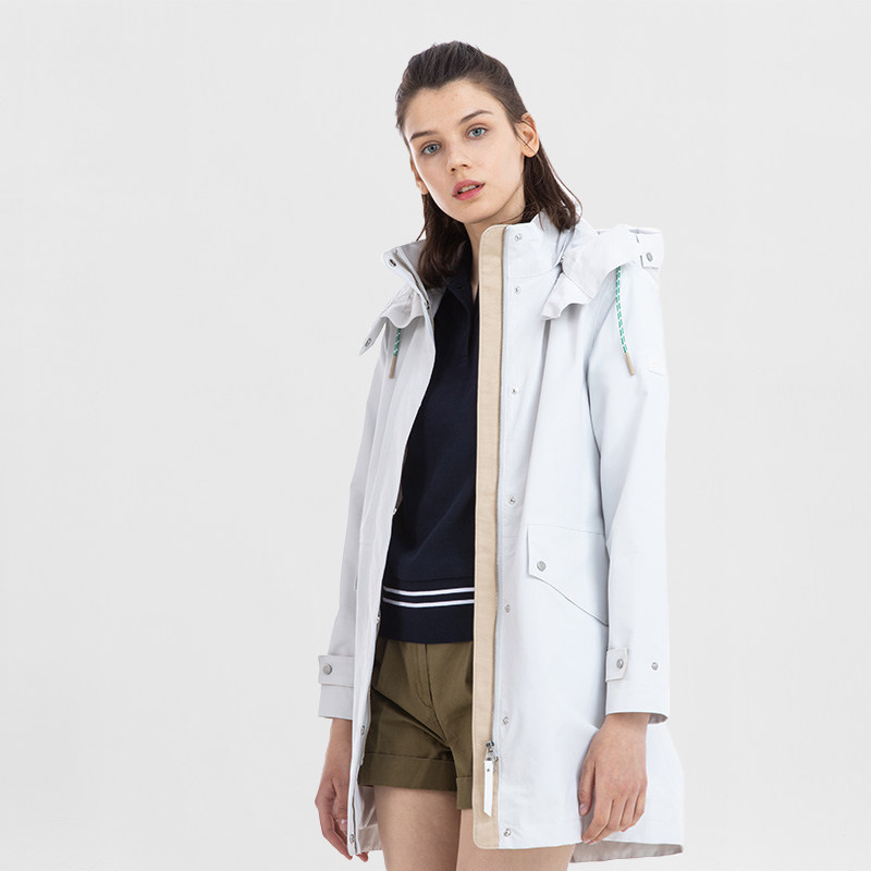 aigle艾高春夏lokaly女中中长goretex防风防雨透汽冲锋衣