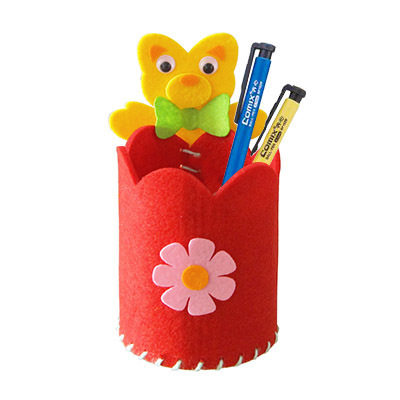 无纺布布艺笔筒儿童立体手工手工制制作diy宝宝手工创意粘贴类