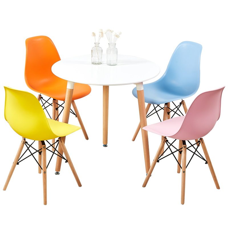 桌椅组合洽谈小圆圆桌椅子咖啡厅奶茶茶店接待餐桌