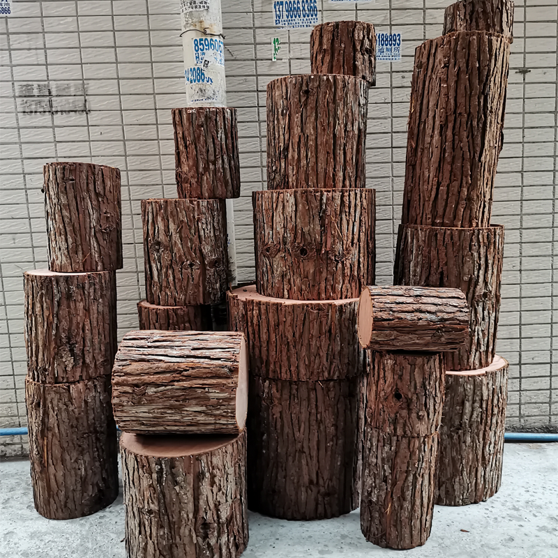 仿真木桩桩子摆件天然树皮木头树桩摄影橱窗仿真绿植