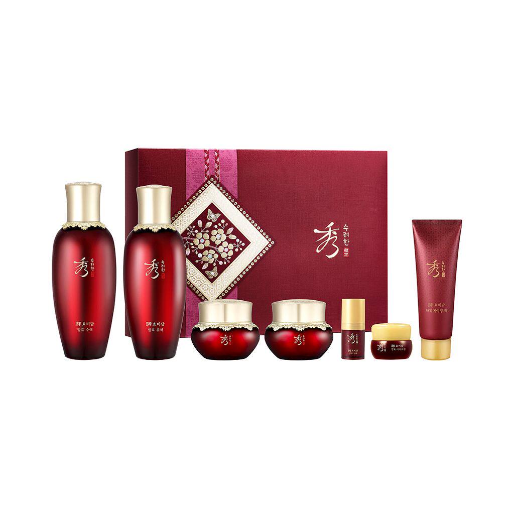 韩国秀雅韩sooryehan酵秘水乳件套补水保湿紧致抗皱面部护理套装