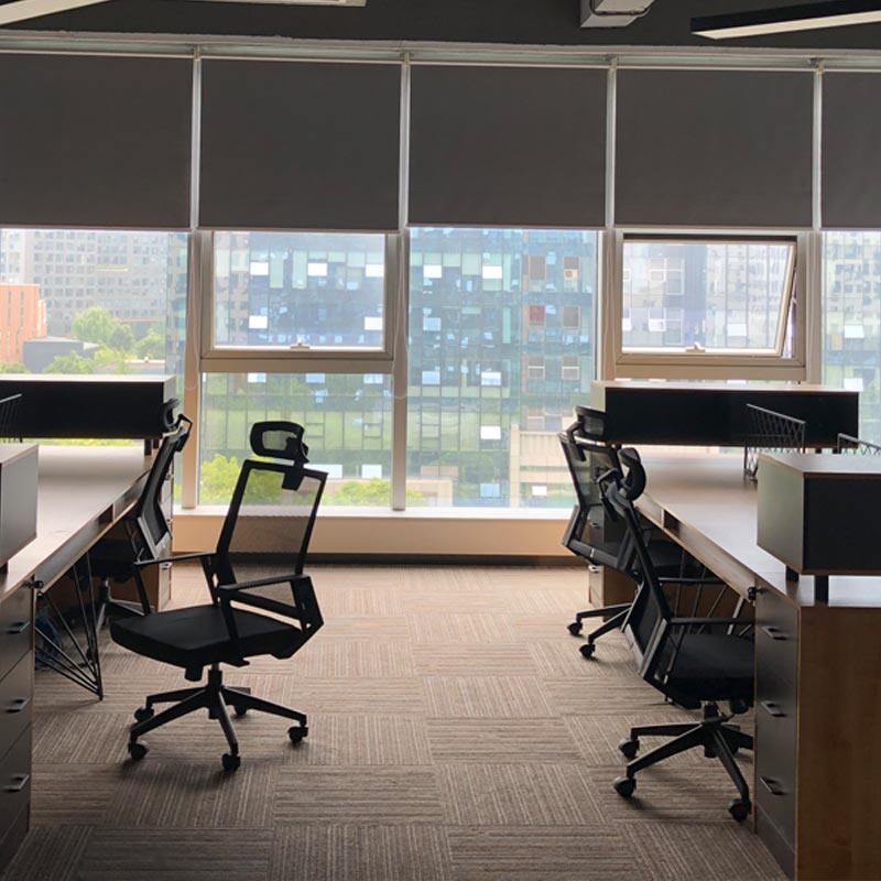 成都定制办公室遮光隔热防晒卷帘窗帘logo印图卷帘