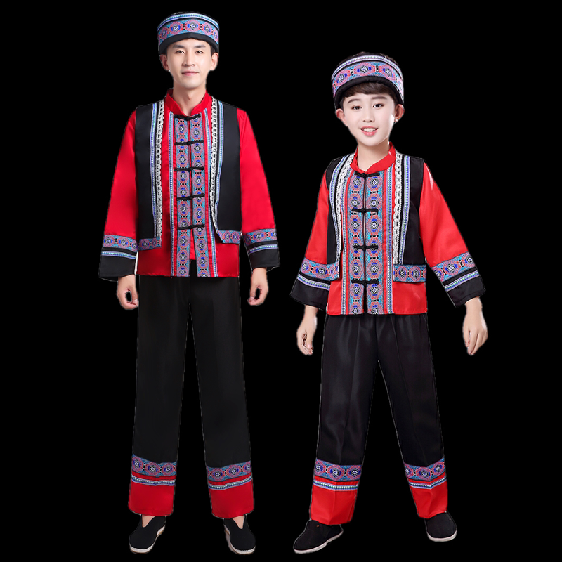 服装六一新款成人儿童演出演出服少数民族男童葫芦儿童演出服