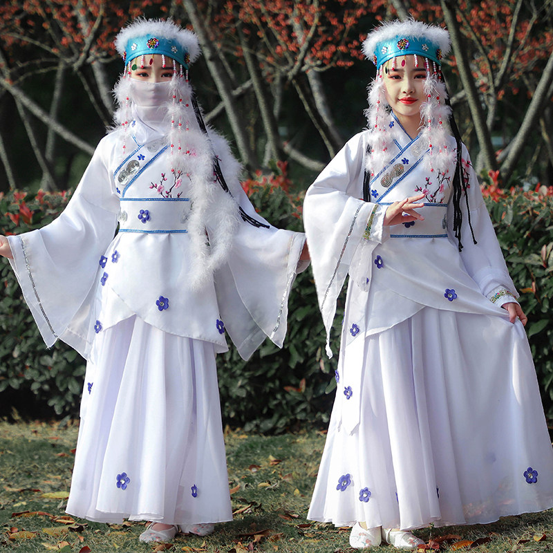 儿童古装服装童版绣花花香妃服汉服含香古典民族服装