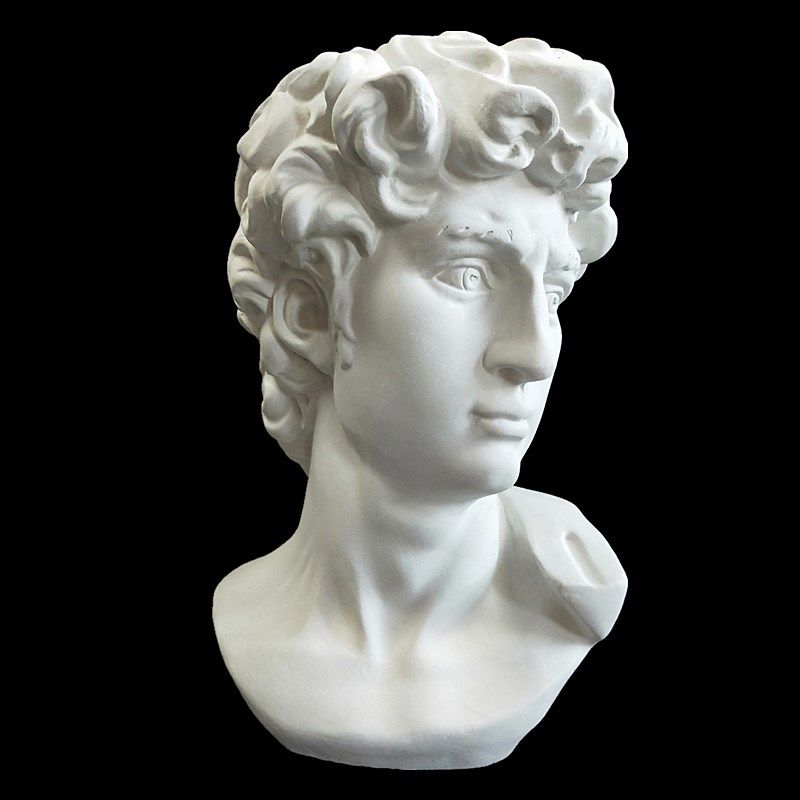 包邮30cm大卫石膏头像小石膏像雕像雕塑装饰摆件石膏美术教具模型