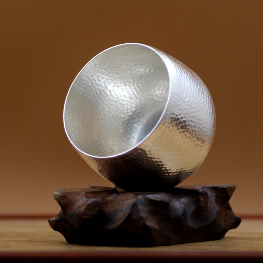 茶杯手工纯银乔师傅师傅杯子家用水杯酒杯茶杯