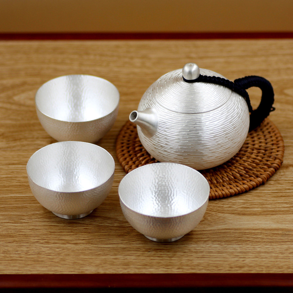 银杯杯子纯银茶杯s999足银品茶小茶杯酒杯茶具茶杯