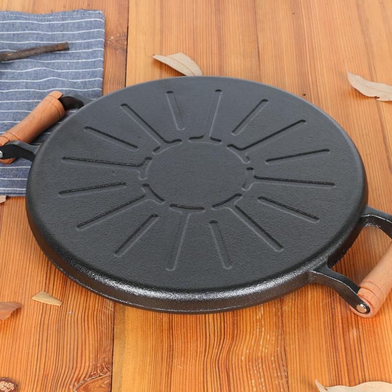煎饼锅铸铁煎饼鏊子家用烙饼锅老式山东煎饼果子加厚摊煎饼平底锅