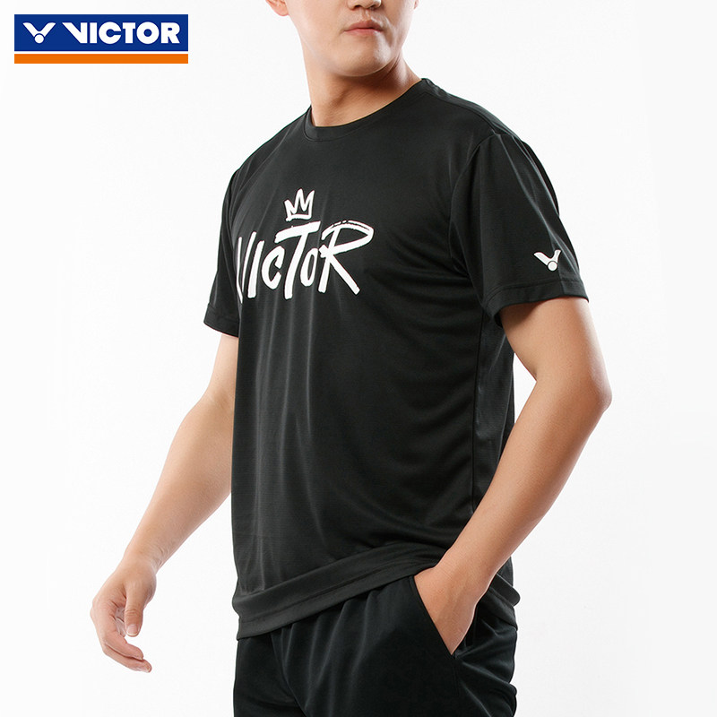 正品victor胜利男女羽毛球训练系列针织运动t-25007羽毛球服