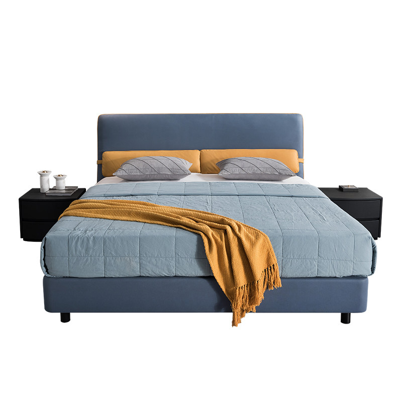 艾慕布艺床慕思北欧现代简约婚床主卧床科技布双人床1.