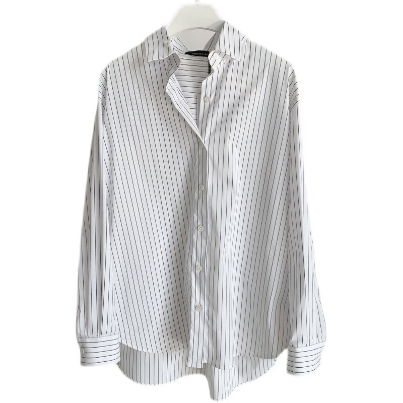 衬衫2022秋装新款简约好品质锦棉通勤百搭女极衬衫