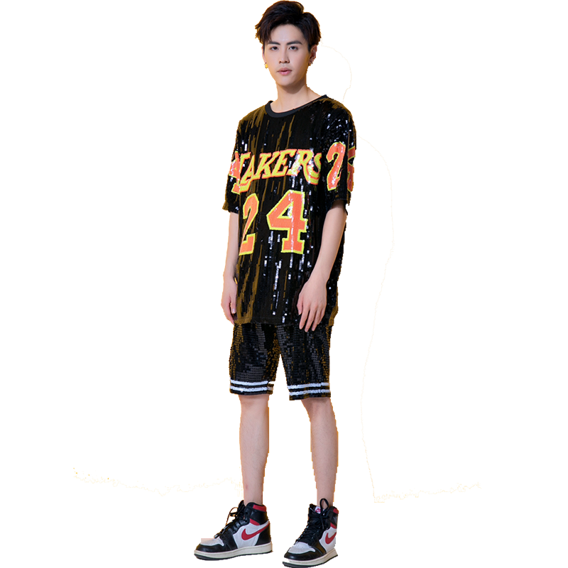 舞台新款夜店舞台装男亮片歌手ds上衣演出服装表演服舞蹈服套装
