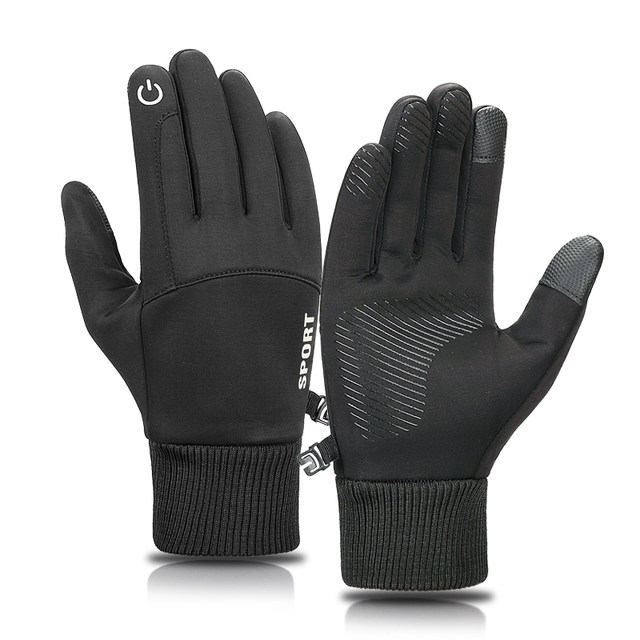 Gloves men's winter warmth, outdoor sports, running, cycling, driving, plus velvet, non-slip, windproof, touch screen motorcycle gloves Gloves men's winter warmth, outdoor sports, running, cycling, driving, plus velvet, non-slip, windproof, touch screen motorcycle gloves
