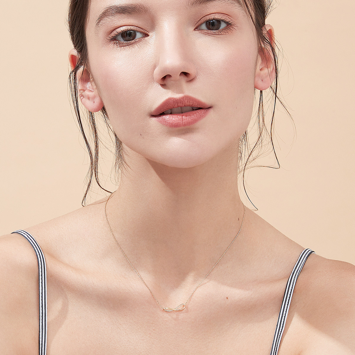 网红莫比乌斯环纯银锁骨链