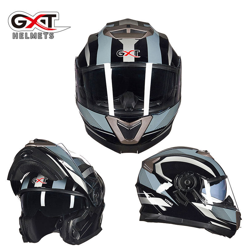 gxt摩托车头盔男女揭面夏季透气防雾全盔机车摩托车头盔