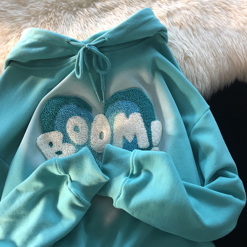 Jew4room情侣装2021新款潮流爱心外套 卫衣连帽男生宽松ins慵懒风