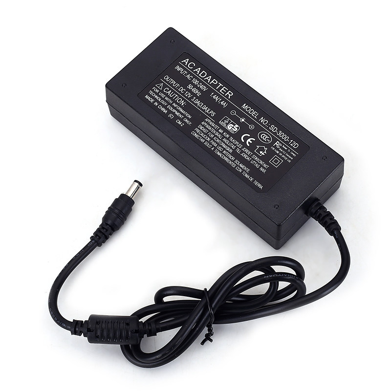 电源适配器12v3a液晶液晶显示显示屏led监控光疗机充电器电源