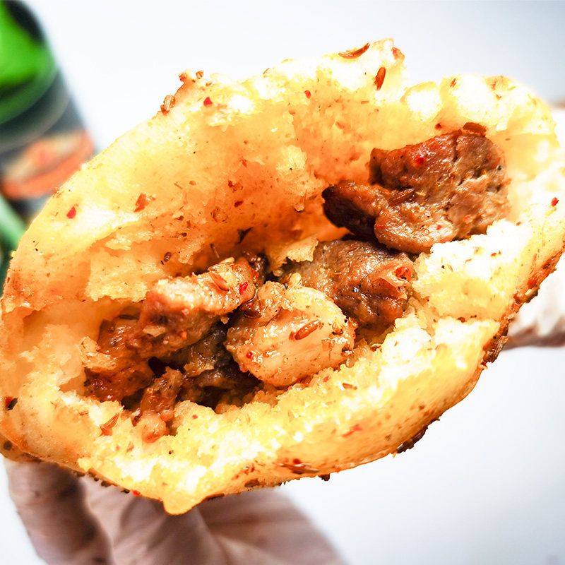 佳木斯饼夹串儿肉烧饼肉夹馍加牛肉东北特色烧烤包点