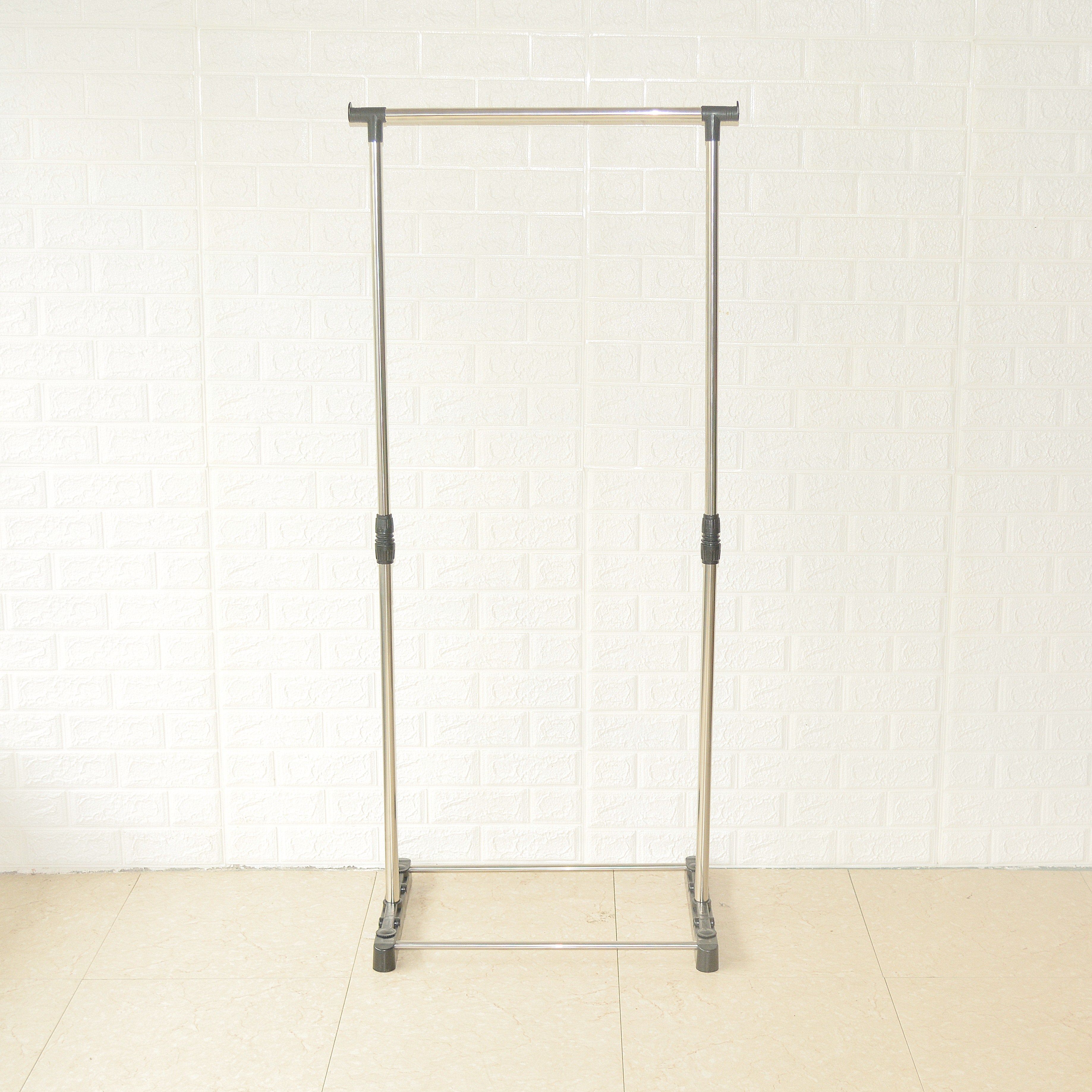 办公室落地式简易晾衣架晾衣杆单卧室衣帽架室内移动置地