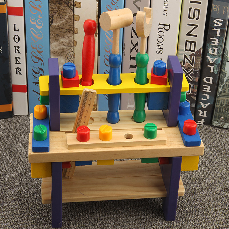 幼儿园儿童学生木制质益智力早教玩具多功能组装螺母拆装