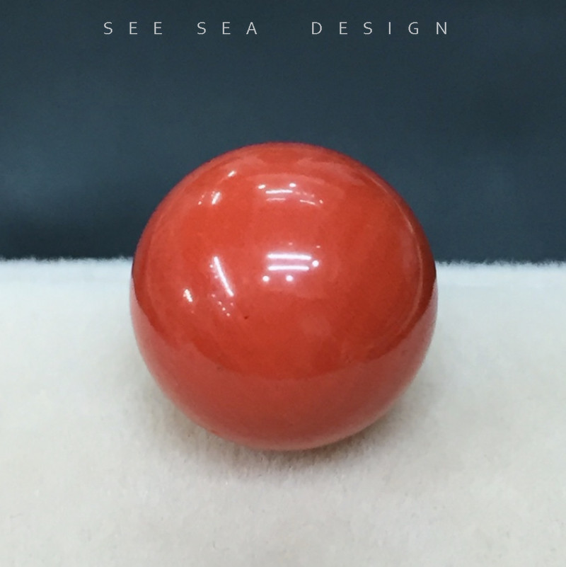 seesea台湾原色有机宝石桃红色圆珠散珠手串手串