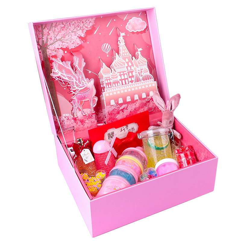 儿童起泡套装盲盒礼物节日儿童节少女礼盒水晶粘土