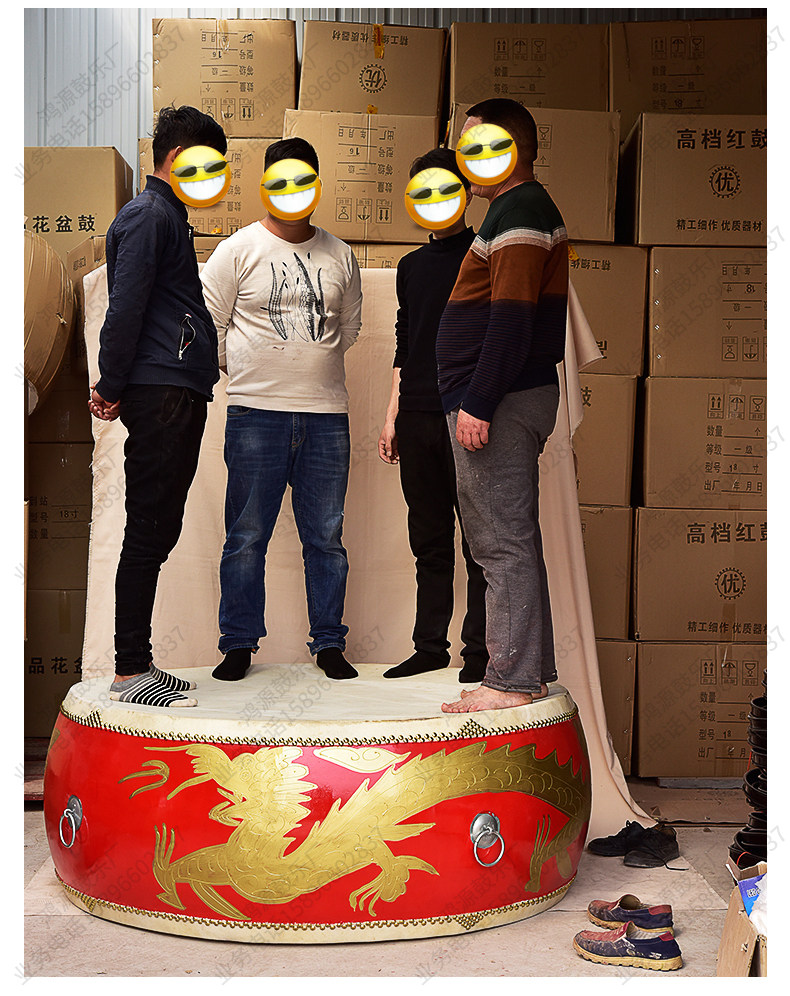 大鼓立式战鼓立式龙鼓牛皮大鼓演出鼓锣鼓跳舞鼓寺庙鼓中国大红鼓