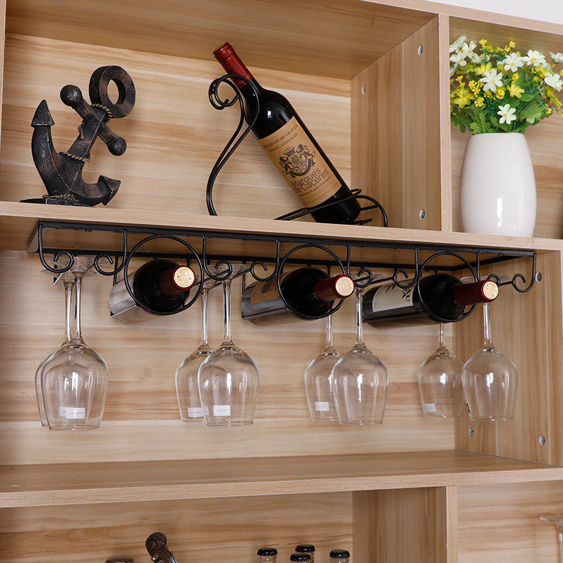 北欧创意葡萄葡萄酒酒杯倒挂红酒悬挂家用橱柜酒架
