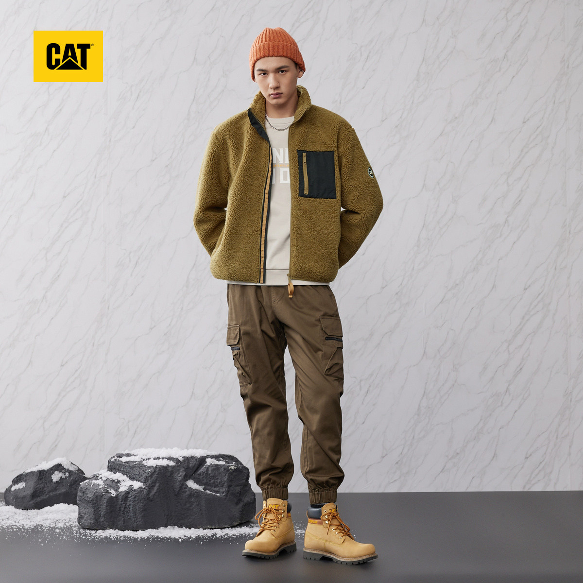 cat卡特明星经典大黄靴男户外休闲时尚百搭工装马丁靴