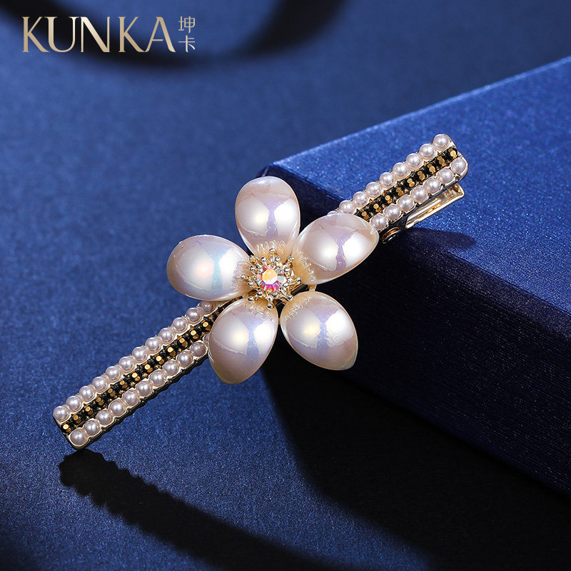 新款珍珠发卡头饰韩国后脑勺精致卡子刘海一字发饰