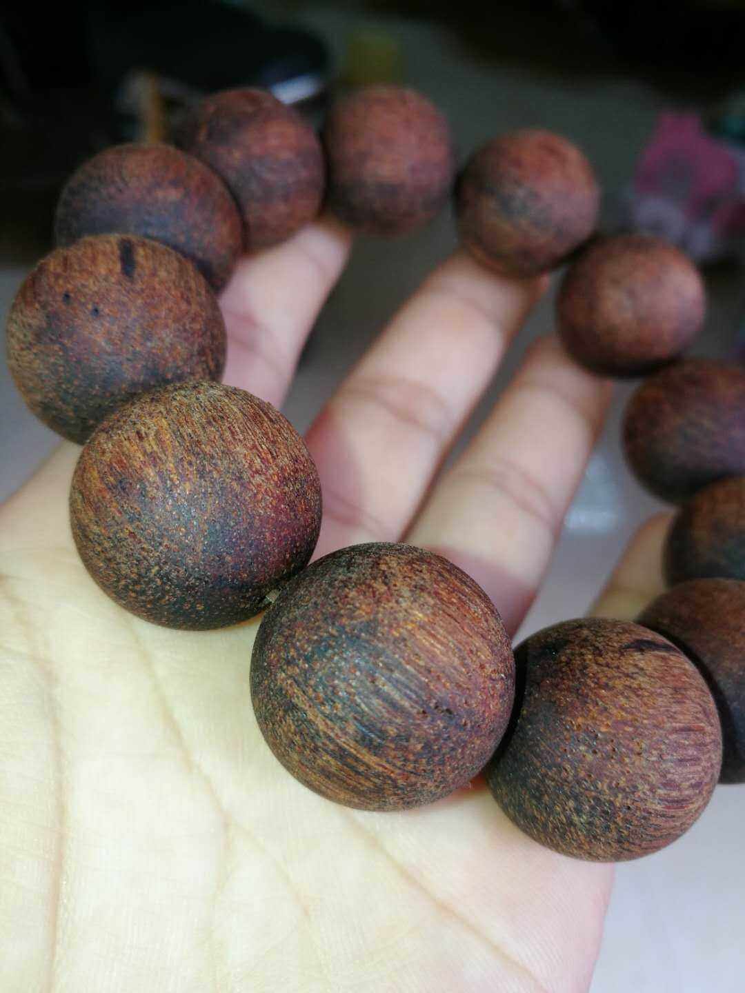 缅甸降真香手串小叶全软黄油蜜香糖结金丝秒沉佛珠