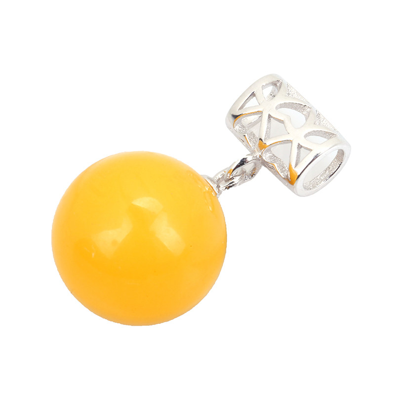 s925蜡扣珠玉扣圆玉石珀扣石蓝松石珍珠扣蜜扣